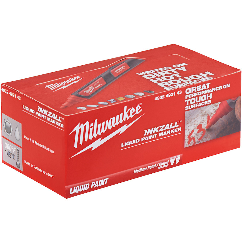Milwaukee - Verfmarker - Inkzall - Rood - 08083240
