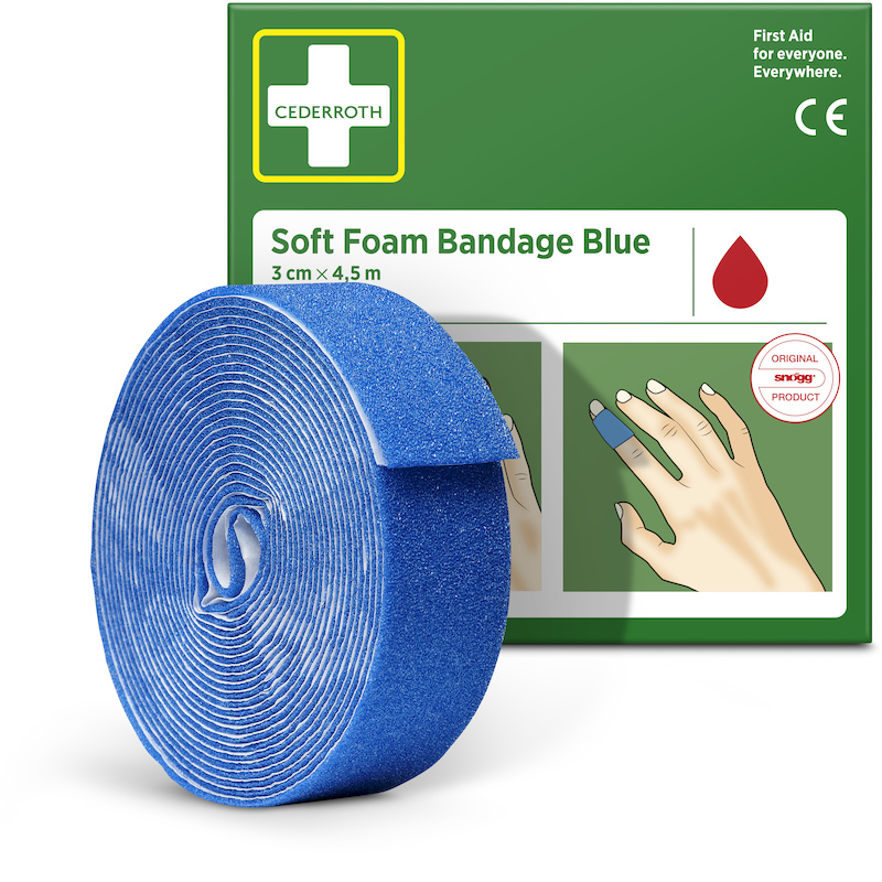 PANSEMENT EN MOUSSE BLEU    51011022 - 3CM X 4,5M