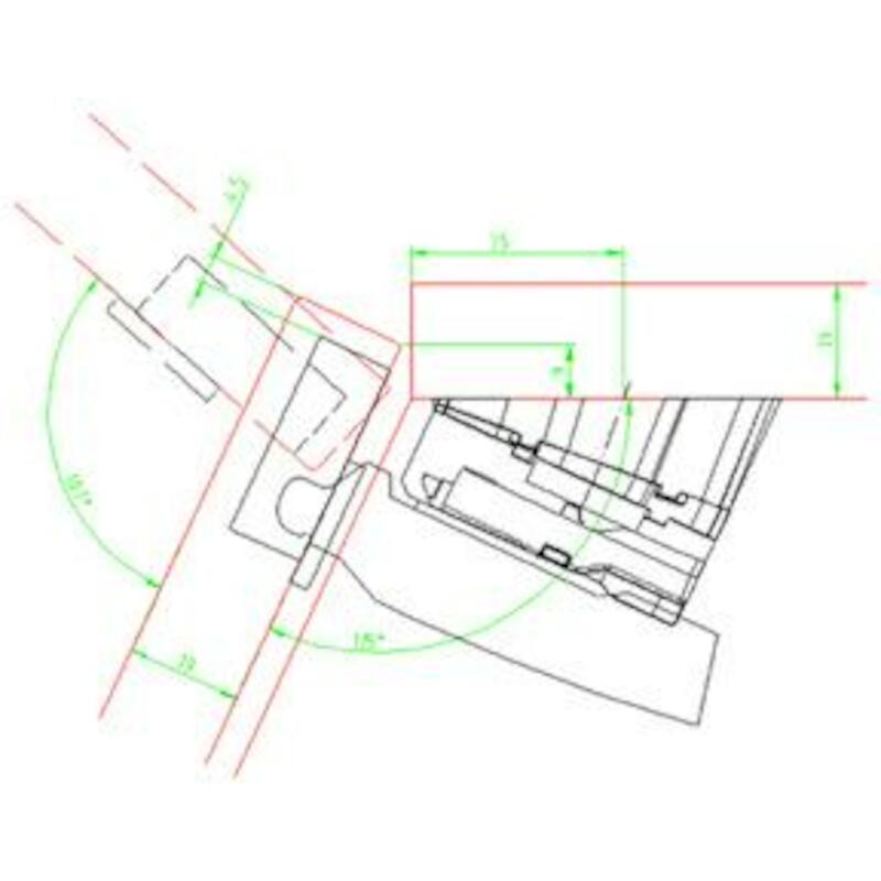 HOEKADAPTER KRUISMONTAGEPL. 79350 10°      HETTICH