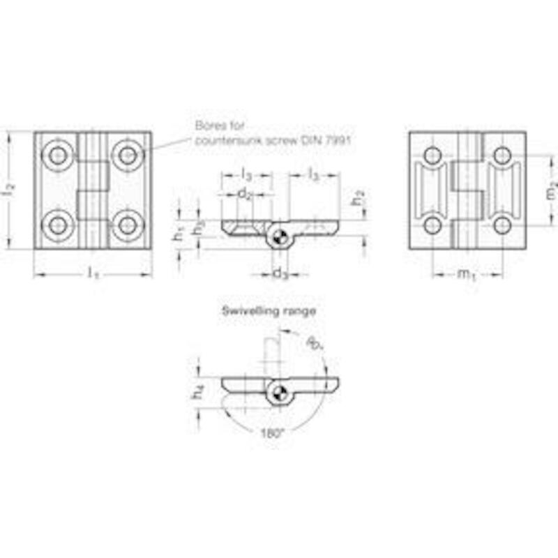 SCHARNIER 50X50MM ALU       237-AL-50-50-A-EL