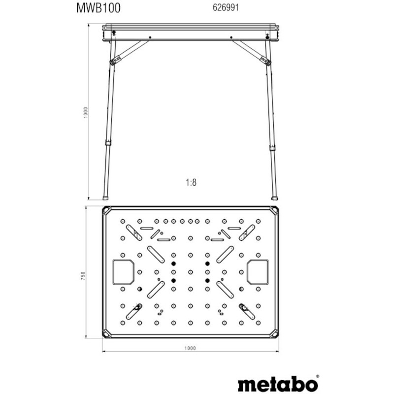 TABLE MULTIFONCTION.MWB 100 626991000       METABO