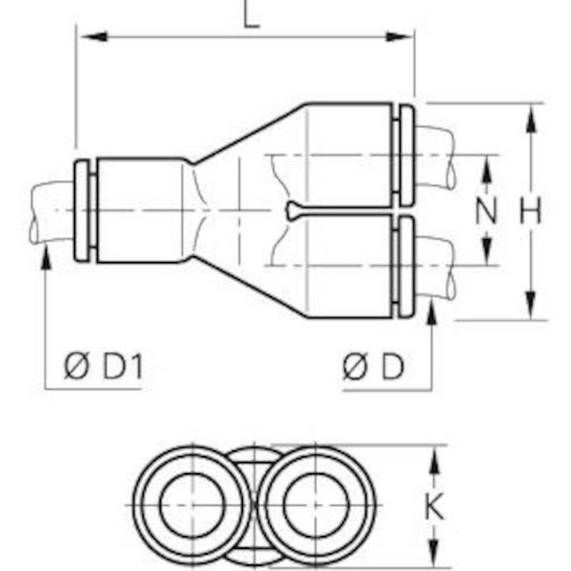 Y-KOPPELING  10X10X10MM     3140 10 00      LEGRIS