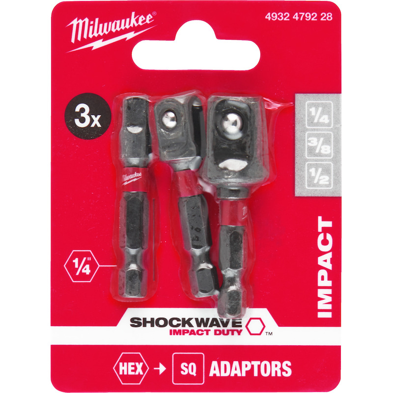 ADAPTEUR SHOCKWAVE SET      4932479228  (3PC) MILW
