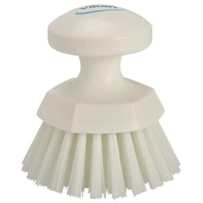 BROSSE RONDE POL.DUR BLANC  3885/5  110MM    VIKAN