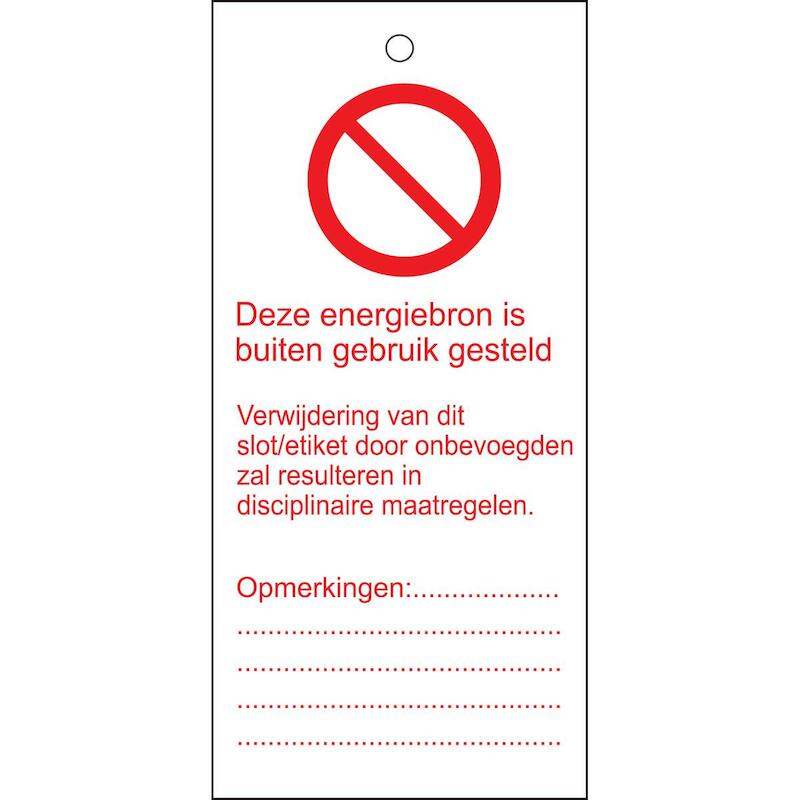 ETIKET 256164 TAG-NIET BEDIENEN NT...-160*75(10ST)