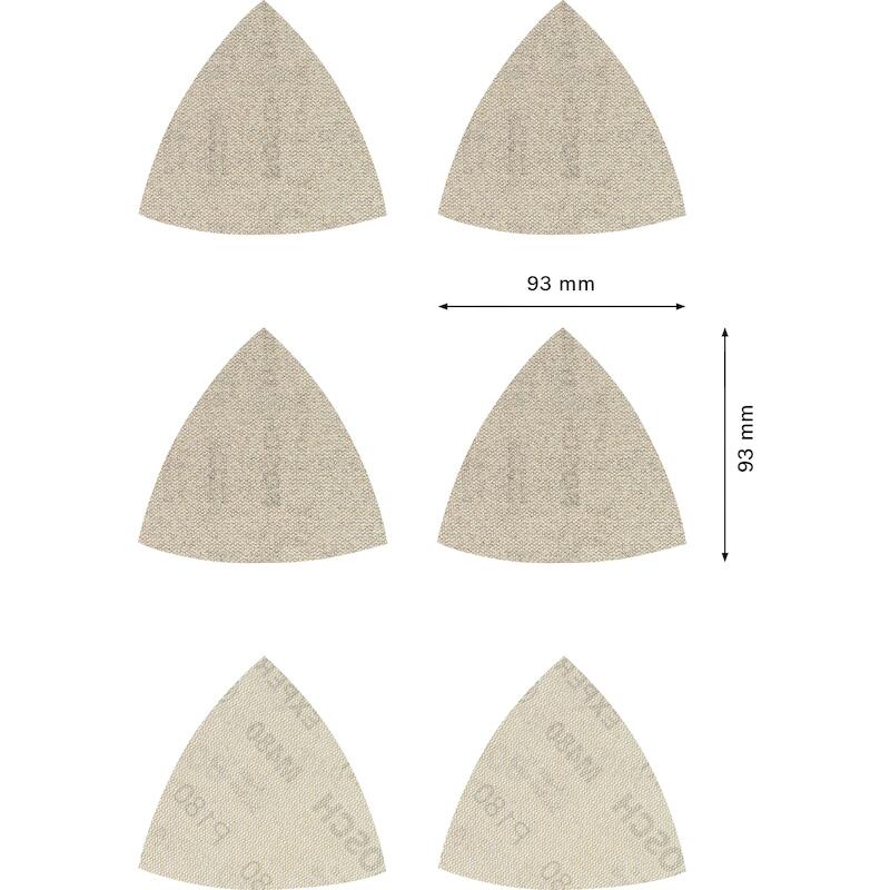 SET ABRASIFS BOIS 93MM      2608901204  (6PC)BOSCH