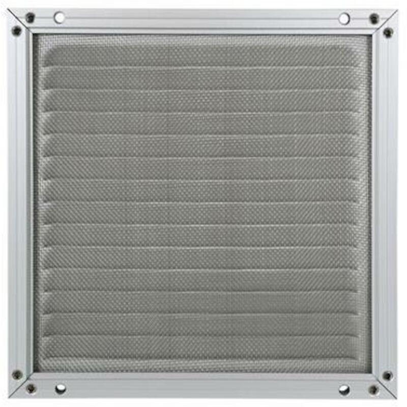 Renson - Grille à lamelles - 437 - Avec cadre et moustiquaire - F1 - 200 x 200 mm - 02357538