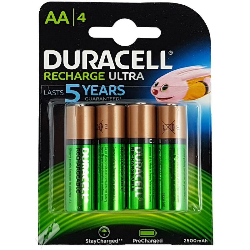 BATTERIE RÉCHARG.2500MAH    HR6-AA (4PCS) DURACELL