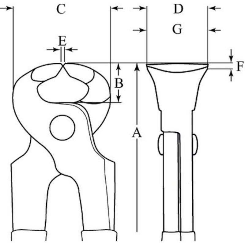 NIJPTANG 200MM - 2,5MM      541D             BAHCO