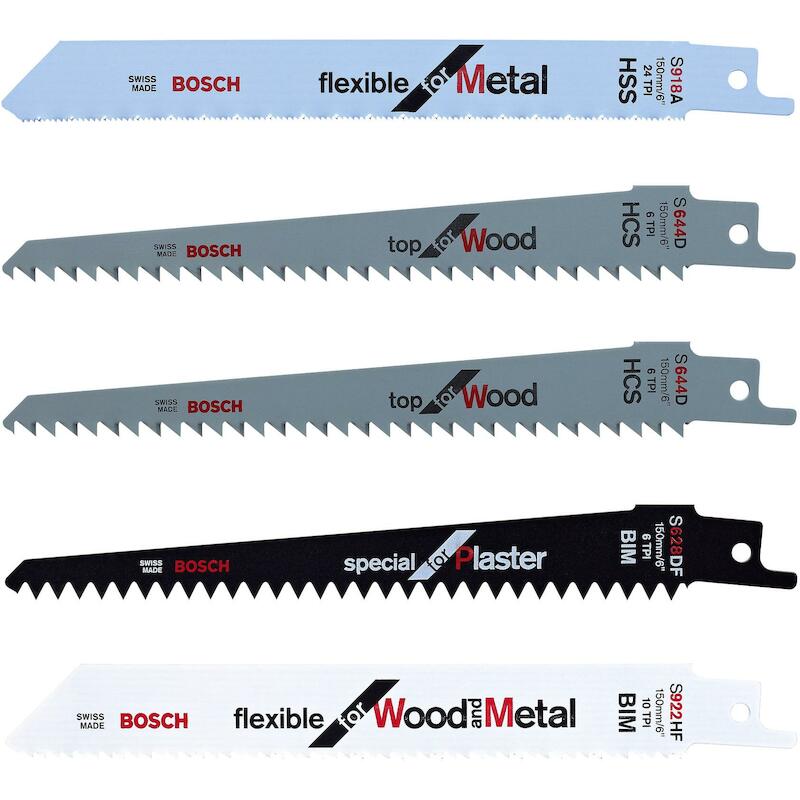 JEU LAMES SCIE SABRE KEO    F016800307  (5PC)BOSCH
