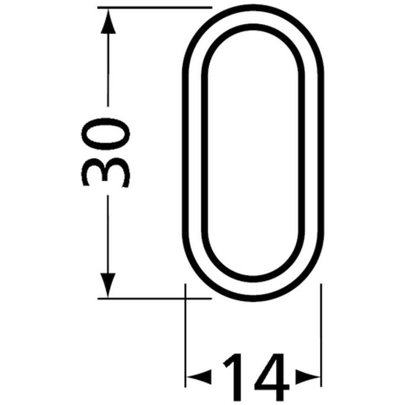 BUIS GARDELUX-1 30X14MM     1010-01E ALU   HERMETA