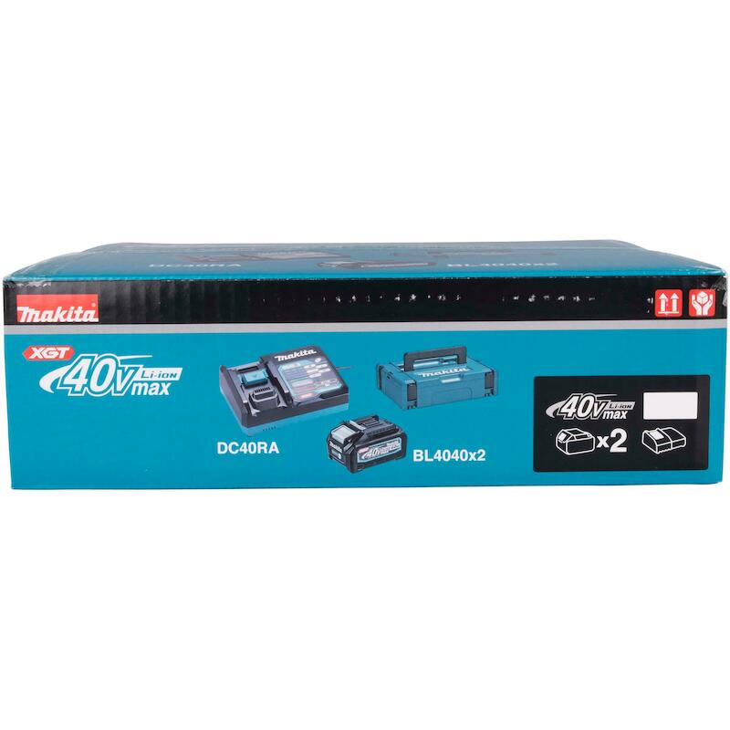 POWERPACK 40VMAX XGT LITHIUM-ION (2 ACCUS BL4040 + 1 CHARGEUR) EN COFFRET MAKPAC - 191J97-1 - MAKITA
