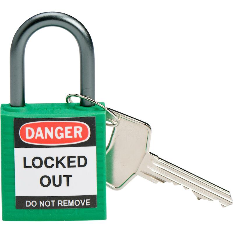 COMP SAFE PADLOCK 32MM SHA KD GREEN/6  BRADY   6ST
