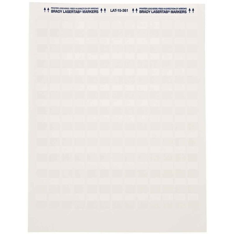 ÉTIQUETTE POLYESTER BLA/TRA 024566(1008)25,4X25,4