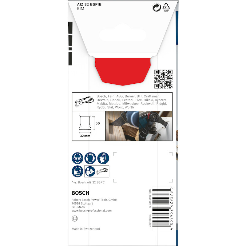 Bosch - Plunge cut blade - pro aiz 32 bspib - Starlock - 32 x 50 mm - 08120339