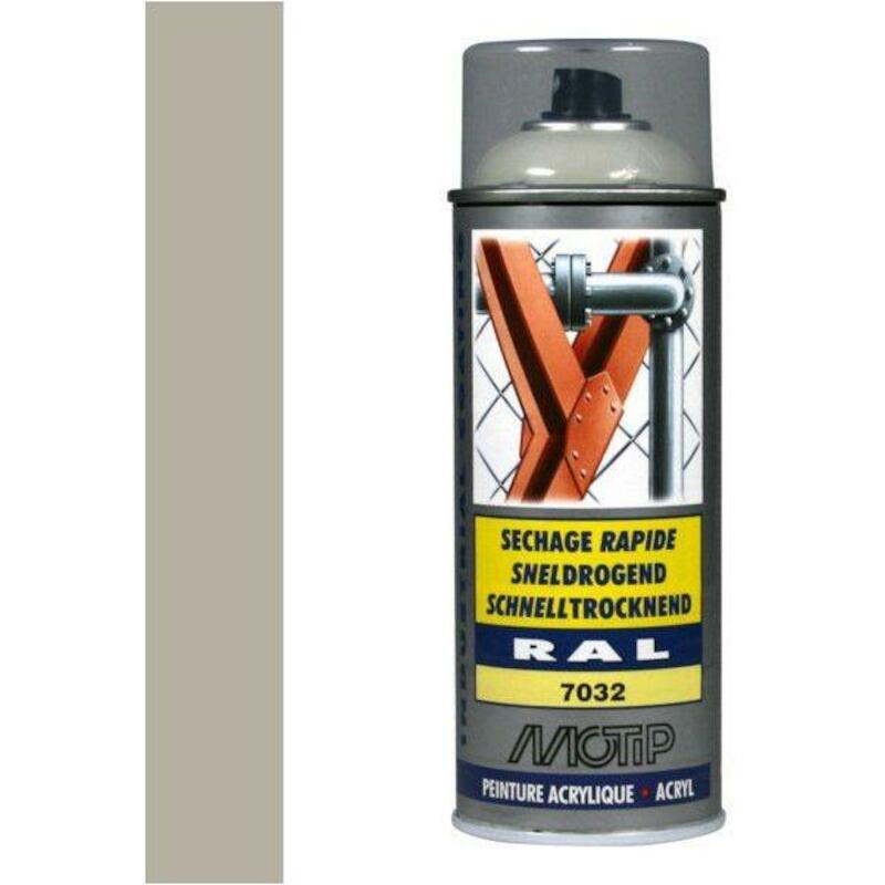 Motip - Acrylic spray paint - High gloss - ral 7032 pebble grey - 400 ml - 07032 - 12010166