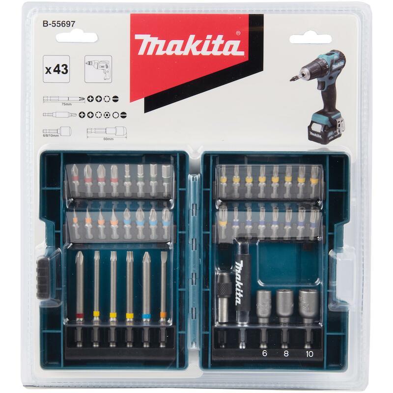 SET SCHROEFBITS, 43 STUKS - B-55697 - MAKITA