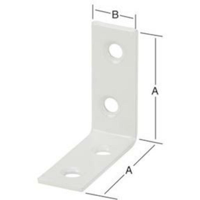 HOEKIJZER WIT               25X25X15