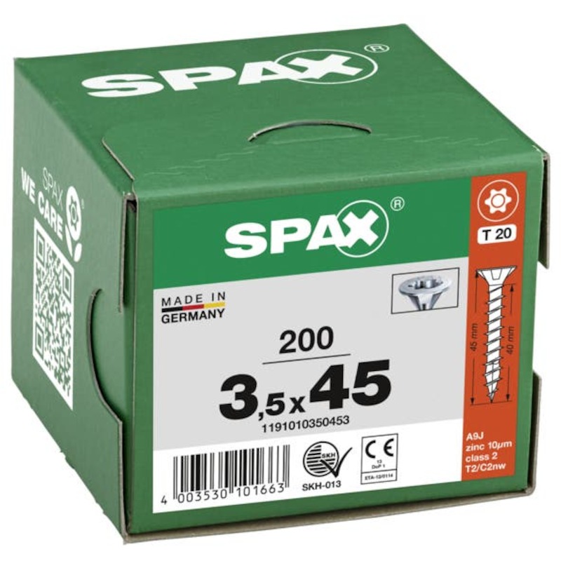 VIS À BOIS AGGLO. VD TORX20 T-STAR+ 3,5X45 - WIROX