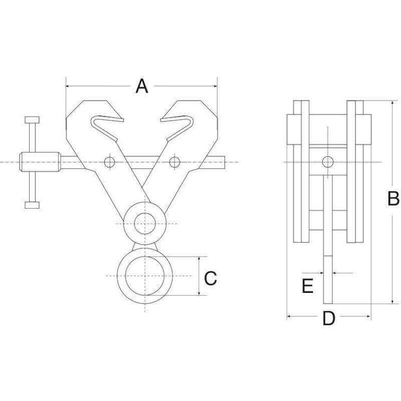 BALKENKLEM 5T (SPINDEL)     CSV-5.0 150-300MM REMA