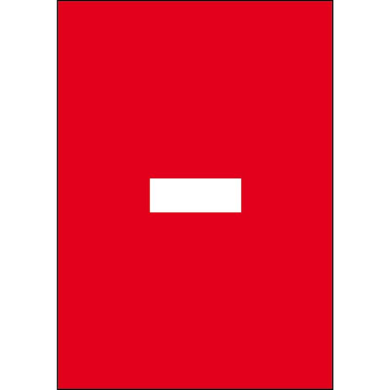 SYMBOOL - BRADY 911131 - '-' WIT OP ROOD 210X297 MM (1 EA)