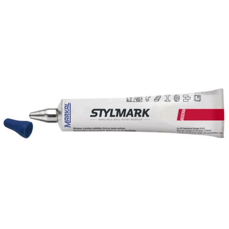 MARQUAGE DE PEINTURE BLEU   STYLMARK (3MM)  MARKAL
