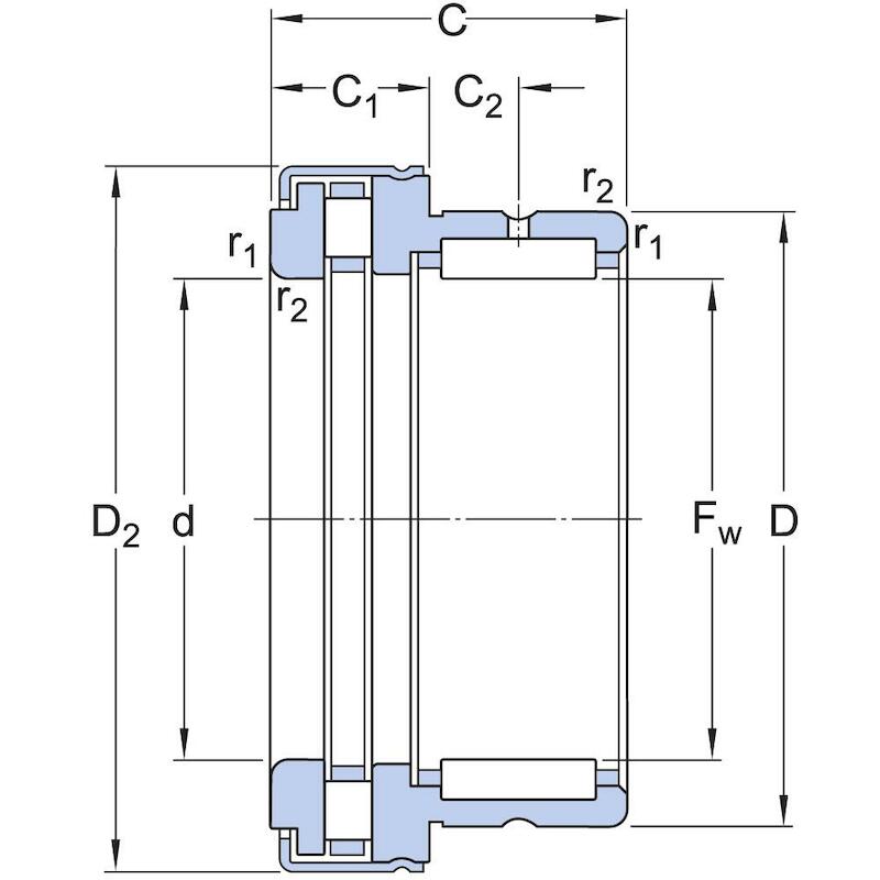 NAALD/CILINDERTAATSLAGER - SKF NKXR 15 Z