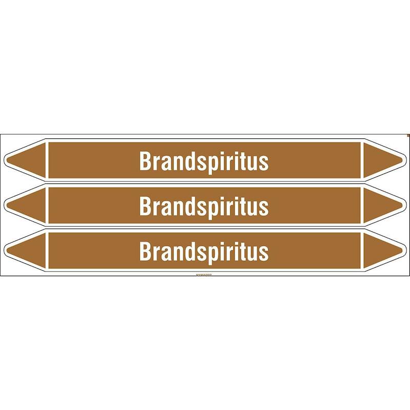 LEIDINGMERKER - BRADY N005007 - 'BRANDSPIRITUS' WIT OP LICHTBRUIN 355X 37 MM (3 EA)