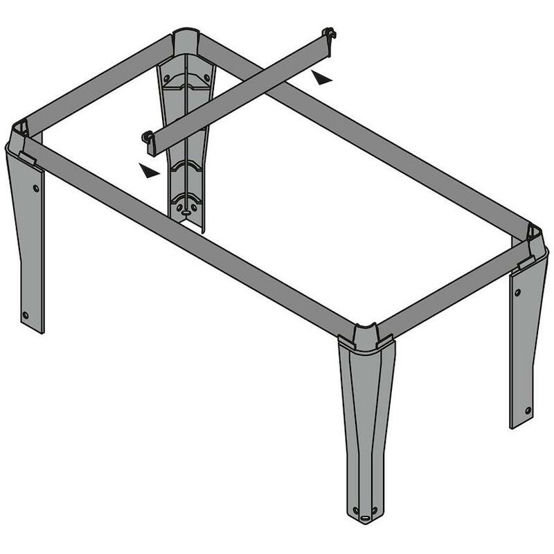 HETTICH 048428 TUSSENBALK VOOR HANGMAPRAAM ALU-FIN