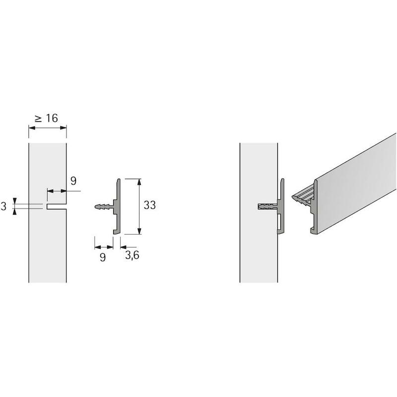UNIVERSEEL PROFIEL ORG@WALL 1800MM    HETT-9011869