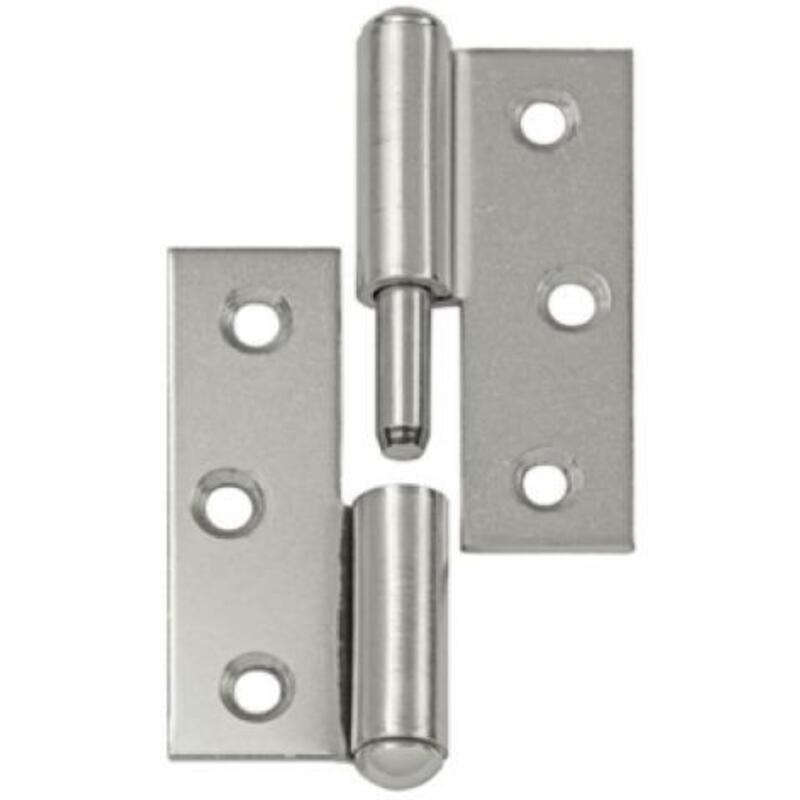 PAUMELLE RECHTS                       50X40 NIKKEL