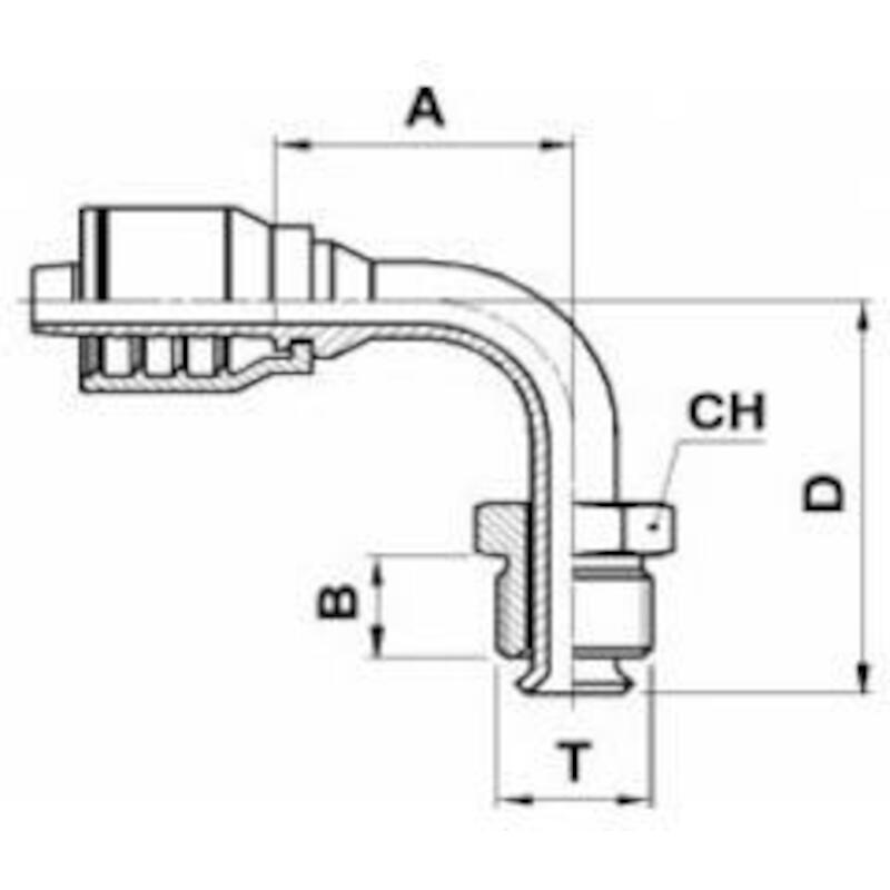 RACCORD A SERTIR MSAE90 INV (16943)-08-8 (12,7) IT