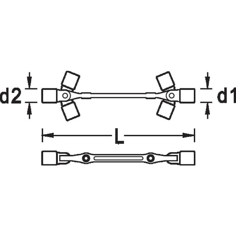 KNIEGEWRICHTSL.SET IN MODUL 1500 ES-34 (5ST)GEDORE