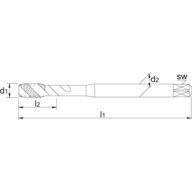 UNI HSS-E MACHINETAP DIN 371 METRISCH VOOR BLINDE GATEN M8 - 233000800 - PHANTOM