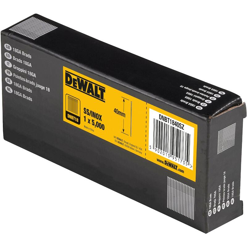 SPIJKER Z/KOP RVS GA18 40MM DNBT1840SZ(5000ST)DEWA