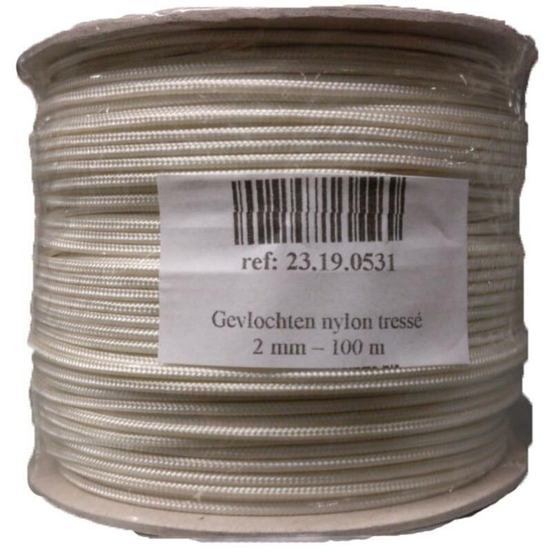 METSERSKOORD NYLON            2 MM 100 MTR