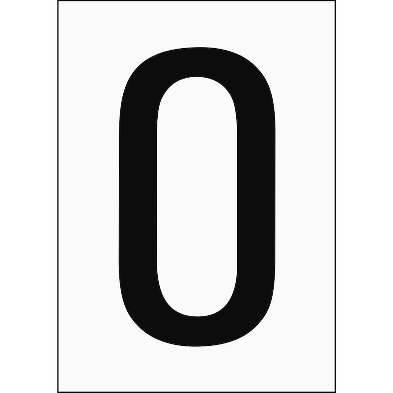 CIJFER - BRADY 911107 - '0' ZWART OP WIT 210X297 MM (1 EA)