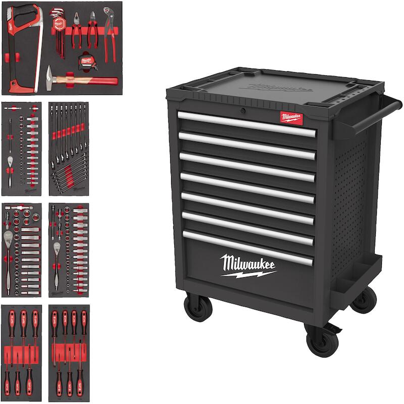 SERVANTE A OUTILS REMPLI 7T 4932500741 (131PC)MILW