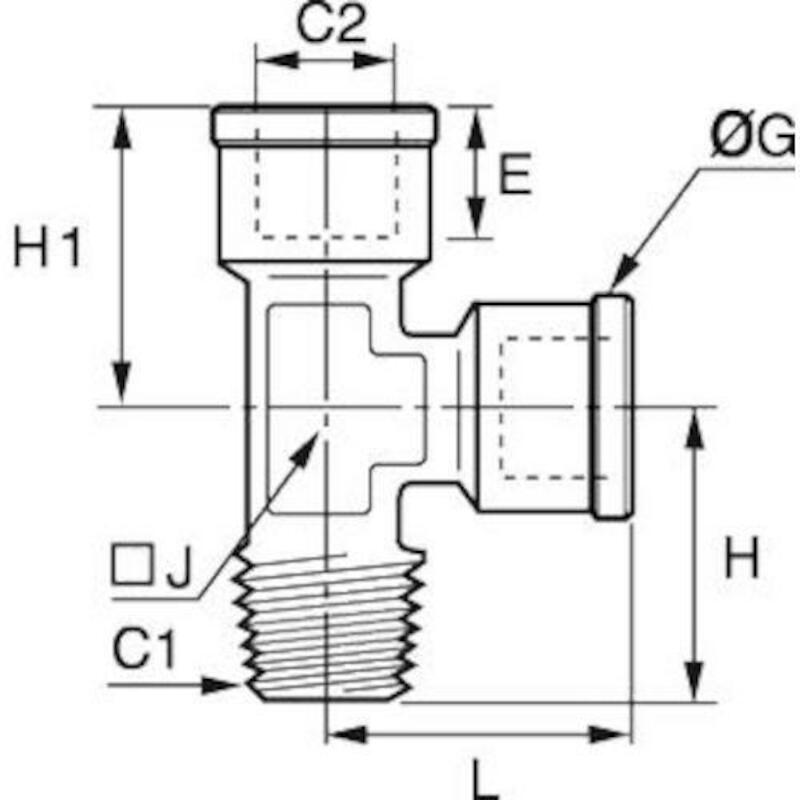 T-KOPPELING 1/4" V/M/V      0917 00 13 MESS.LEGRIS