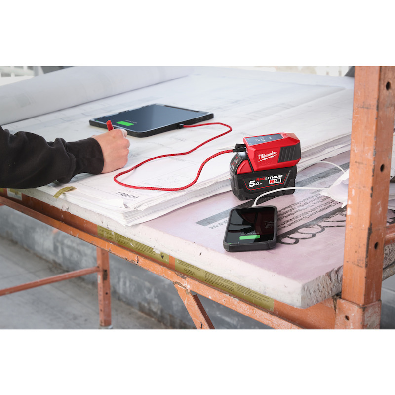 Milwaukee - Battery charger and power bank - M18 TC-0 - Li-ion - 18 V - 2.5 a - 08123303