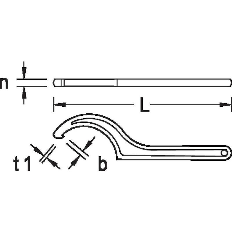 CLÉ À CROCHET               40 34-36 (L=170)GEDORE