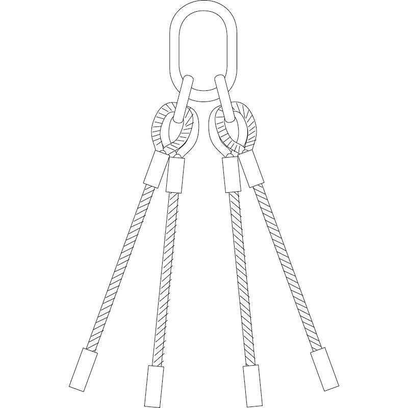 STAALKABEL+HAKEN 4-SPRONG   SK4-EWS-10MM-1M-1T REM