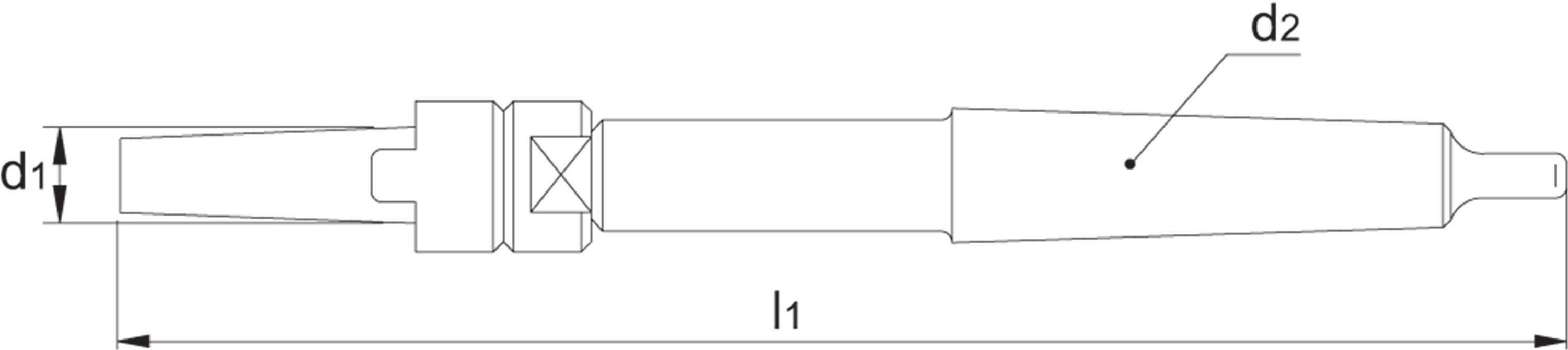 DIN217 OPSTEEKHOUDER TBV OPSTEEKRUIMERS DIN219 EN OPSTEEKOPBOOR DIN222, MK NR.5, 22 MM - MK4 - 844100500 - PHANTOM