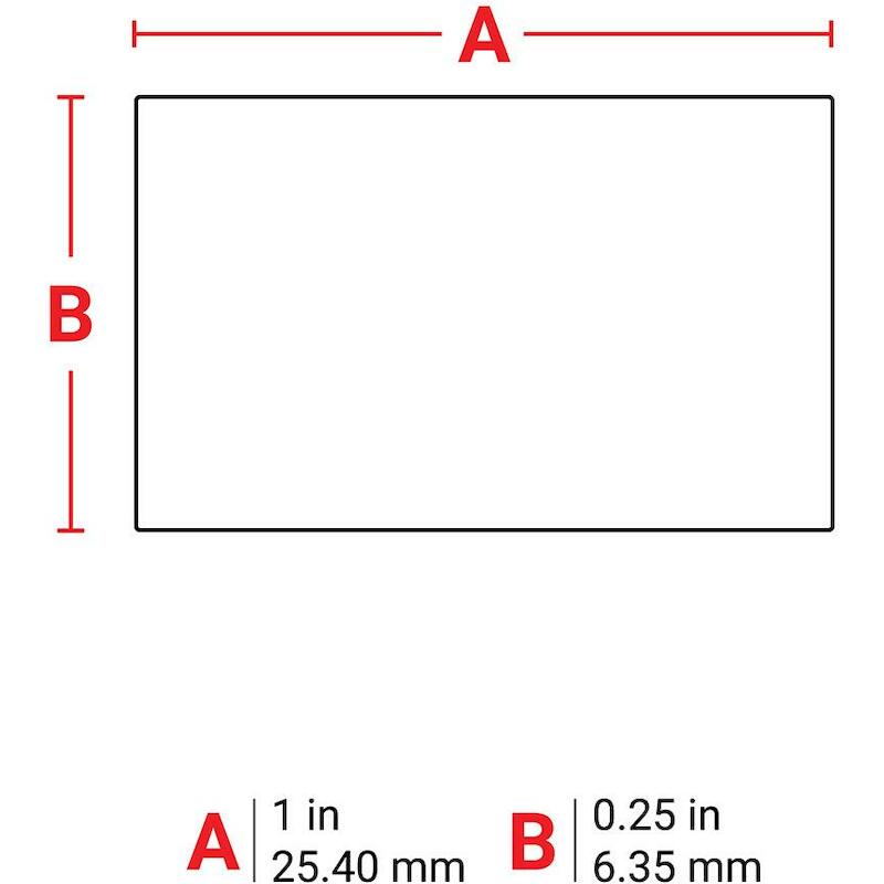 ETIQUETTE MAT AMBRE         132464(10000)25,4X6,35