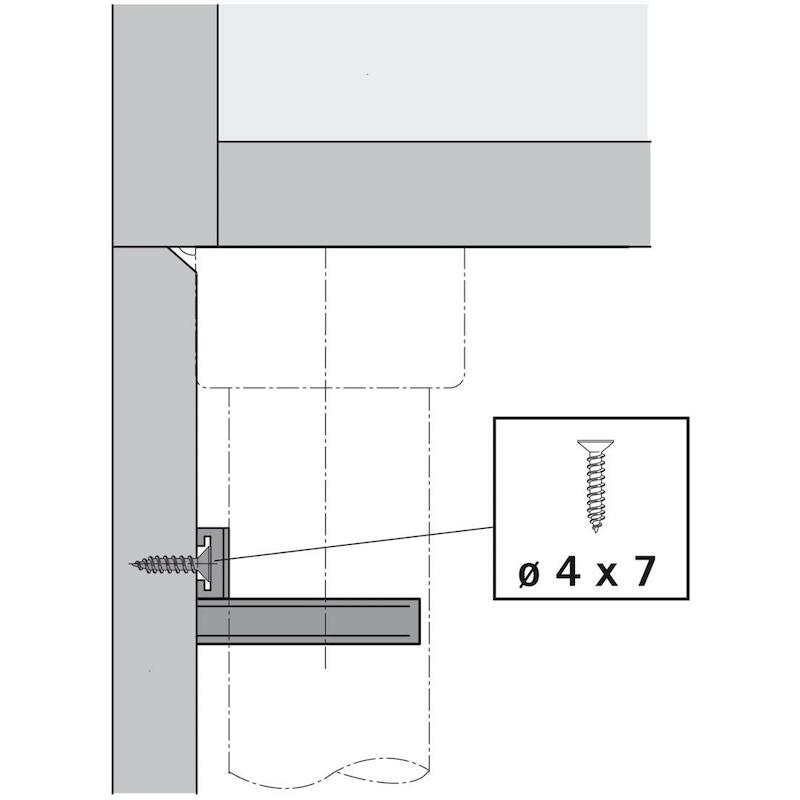 FRONTPLAATHOUDER OM VAST TE SCHROEVEN   HETT-71845