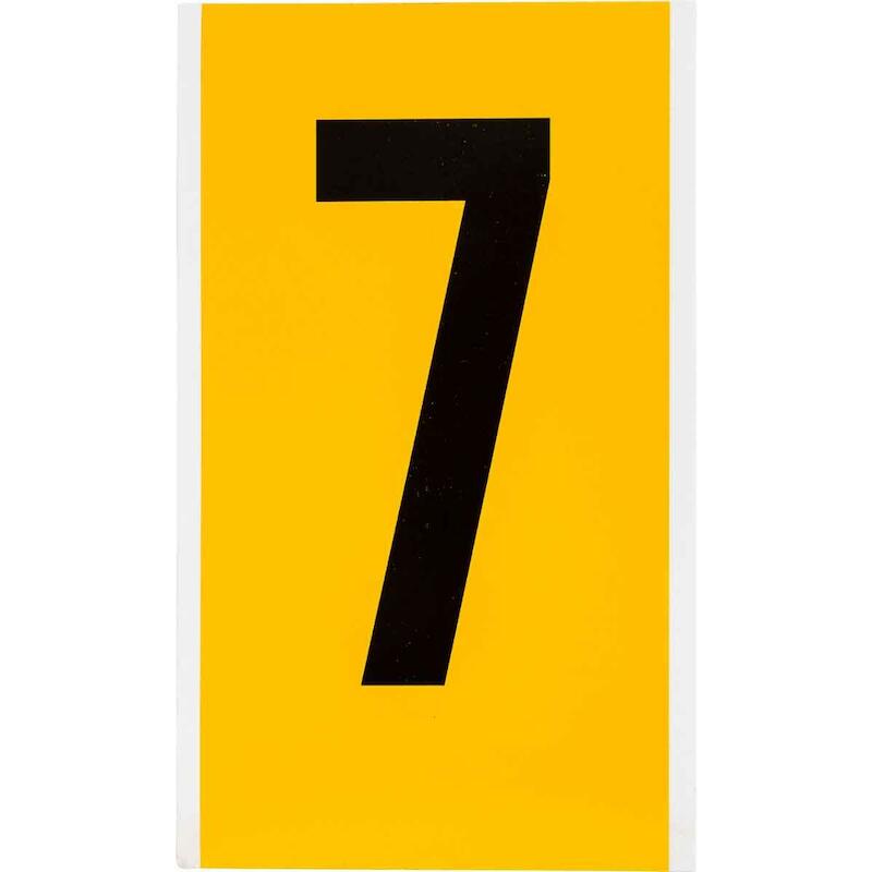 CIJFER - BRADY 097567 - '7' ZWART OP GEEL 127X228MM (25 EA)
