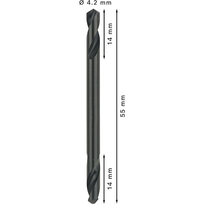 DUBBELBOOR HSS-G 4,2X55     2608597590(10ST) BOSCH