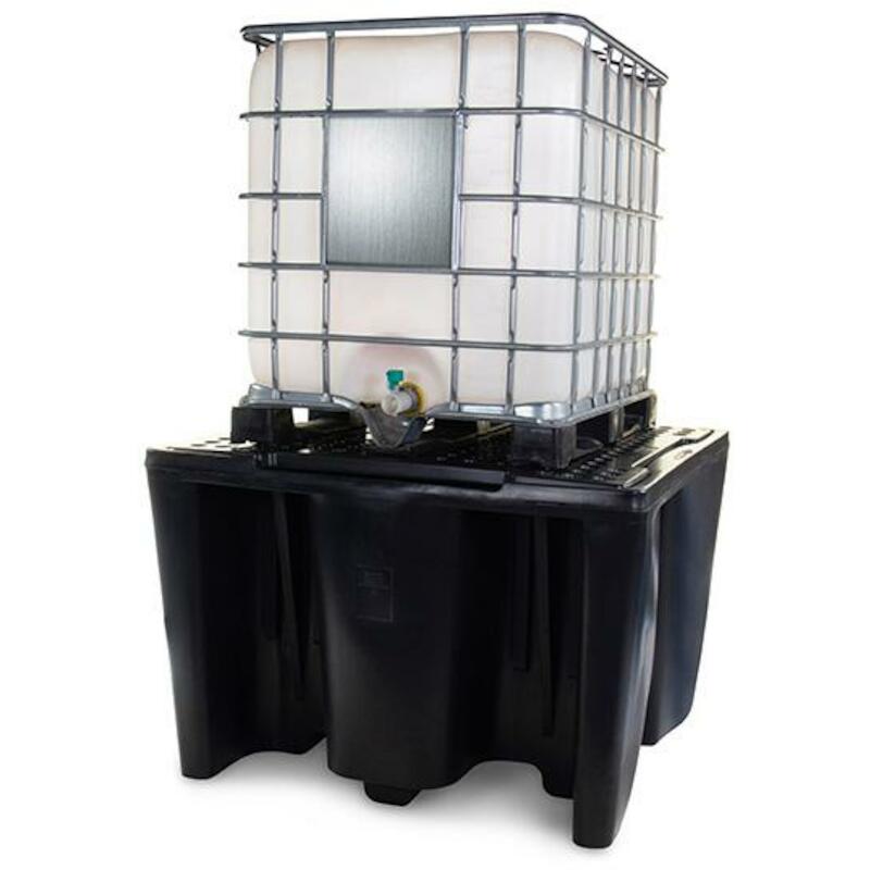 BAC DE RÉTENTION IBC NOIR   1450X1450X1000MM PLAST