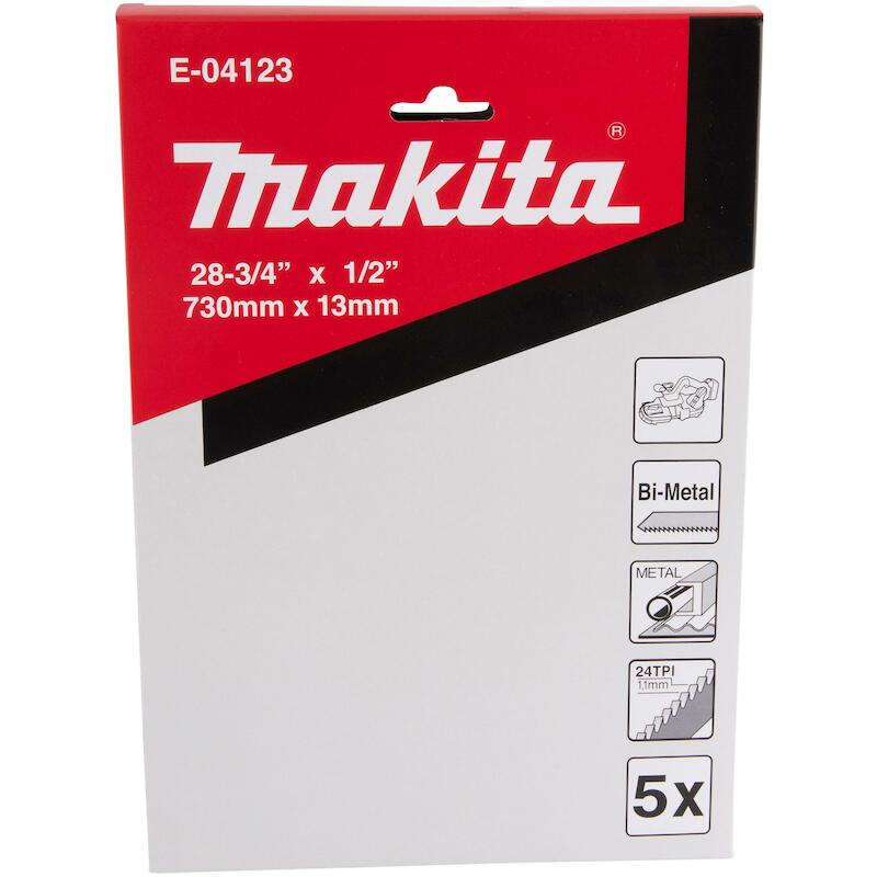 LAMES 730 MM POUR PVC, MÉTAL NON-FERREUX, ACIER ET FONTE POUR SCIE À RUBAN PORTATIVE - E-04123 - MAKITA