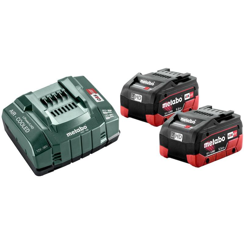 JEU D'ACCUS 18V/2X3,5+CHARG.BASIC-SET 2X5,5AH META